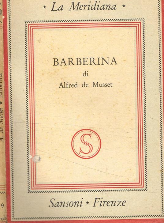 Barberina - Alfred de Musset - copertina
