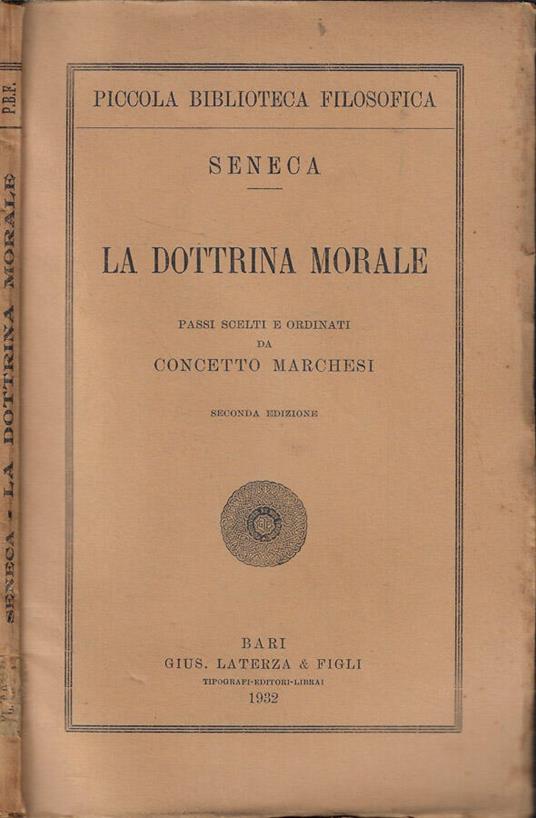 La dottrina morale - L. Anneo Seneca - copertina