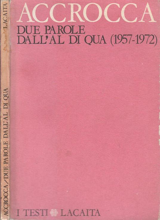 Due parole dall'al di qua - copertina