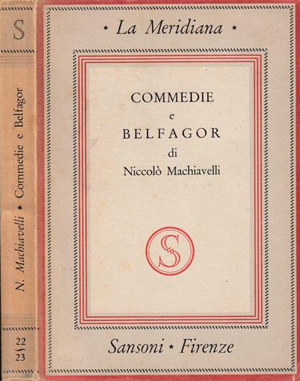 Commedie e Belfagor - Niccolò Machiavelli - copertina