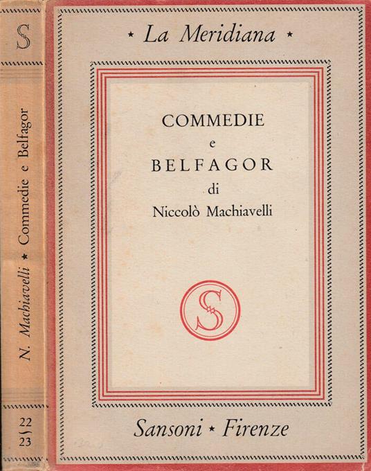 Commedie e Belfagor - Niccolò Machiavelli - copertina