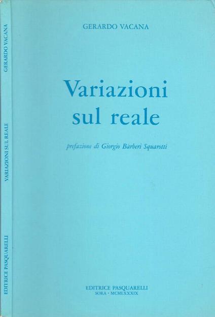 Variazioni sul reale - Gerardo Vacana - copertina