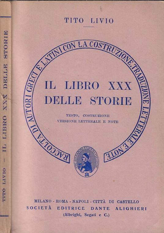 Il libro XXX delle storie - Tito Livio - copertina