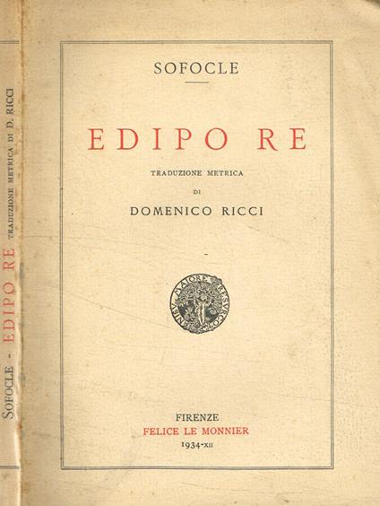 Edipo re - Sofocle - copertina