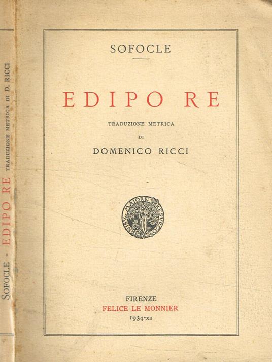 Edipo re - Sofocle - copertina