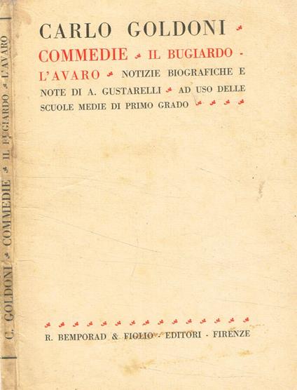 Commedie. Il bugiardo-L'Avaro - Carlo Goldoni - copertina