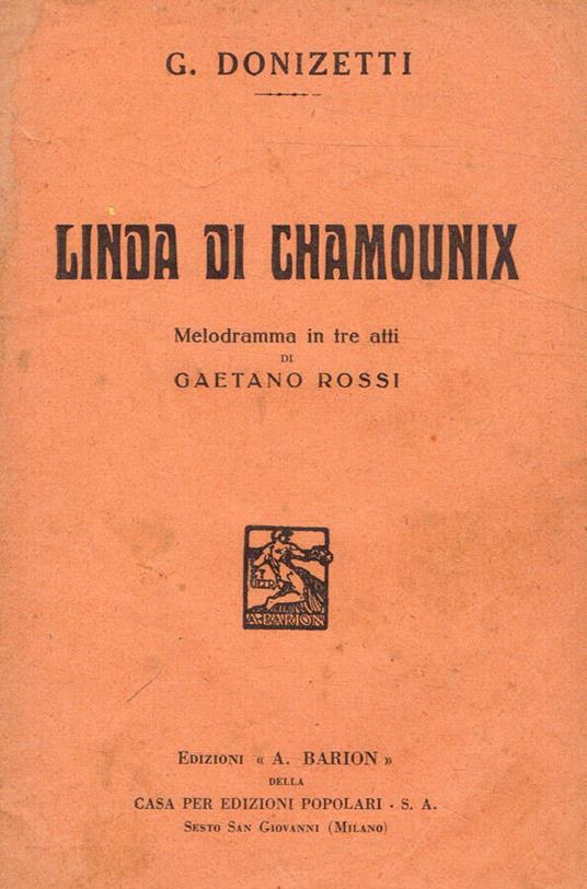 Linda di chamounix - G. Donizetti - copertina