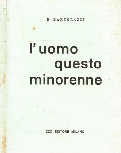 L' Uomo questo minorenne - copertina