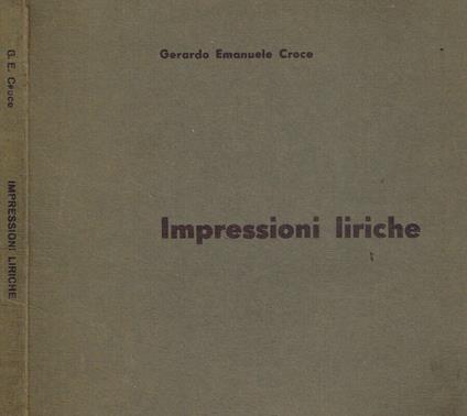 Impressioni liriche - copertina
