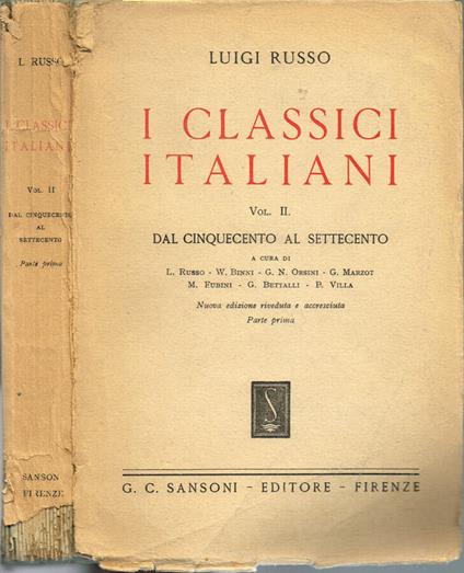 I classici italiani - Luigi Russo - copertina