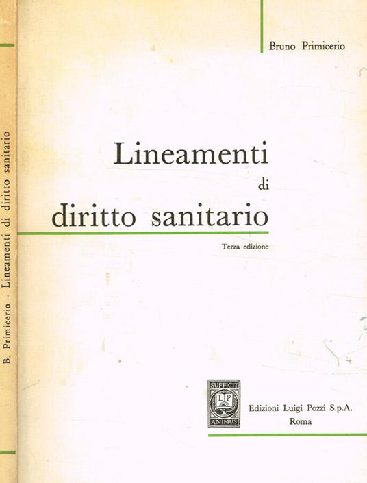 Lineamenti di diritto sanitario - Bruno Primicerio - copertina