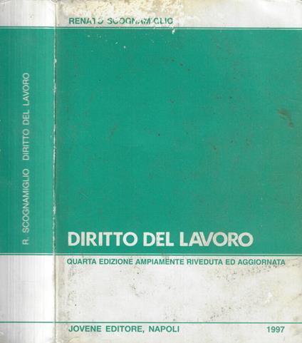 Diritto del lavoro - Renato Scognamiglio - copertina