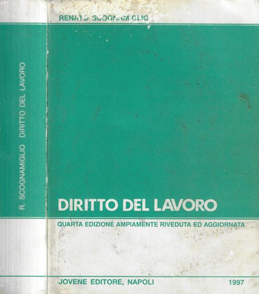 Diritto del lavoro - Renato Scognamiglio - copertina