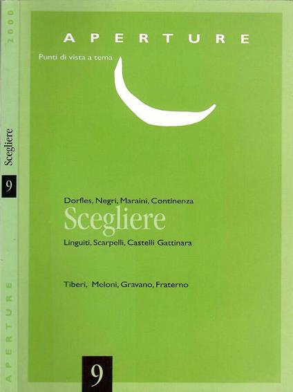 Scegliere - copertina