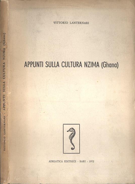 Appunti sulla cultura Nzima ( Ghana ) - Vittorio Lanternari - copertina