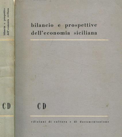 Bilancio e prospettive dell'economia siciliana - copertina
