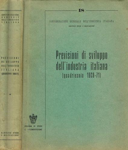 Previsioni di sviluppo dell'industra italiana (Quadriennio 1968-71) - copertina