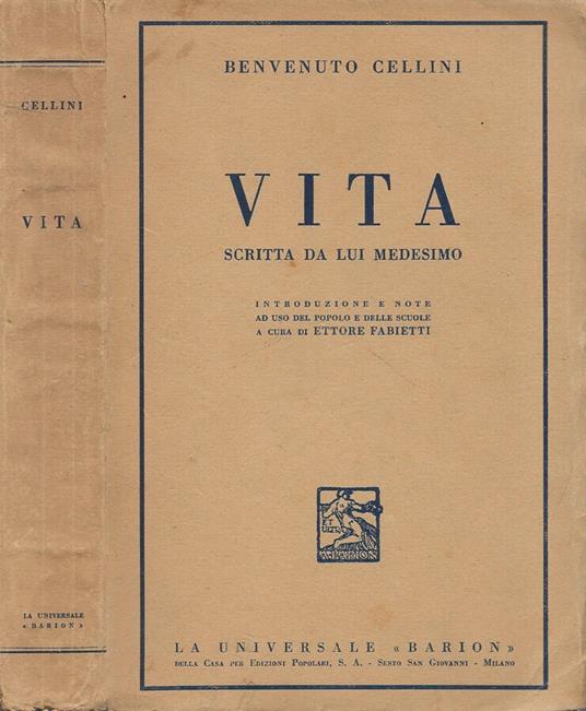 Vita - Benvenuto Cellini - copertina