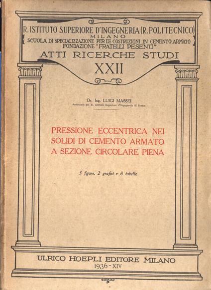 Pressione eccentrica nei solidi di cemento armato a sezione circolare piena - copertina