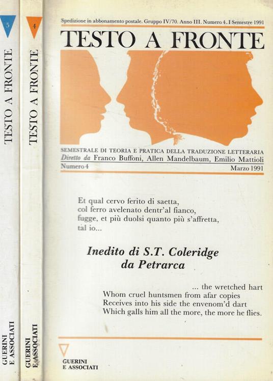 Testo a fronte Anno 1991 - copertina