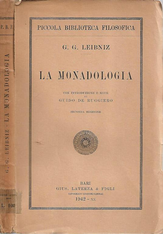 La monadologia - copertina