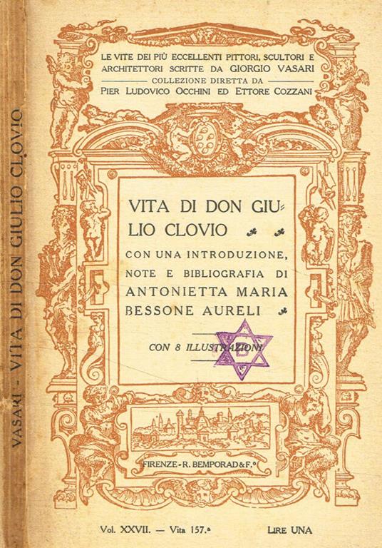 Vita di Don Giulio Clovio - Giorgio Vasari - copertina