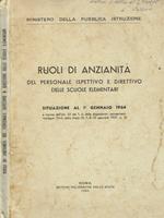 Ruoli di anzianità del personale ispettivo e direttivo delle scuole elementari