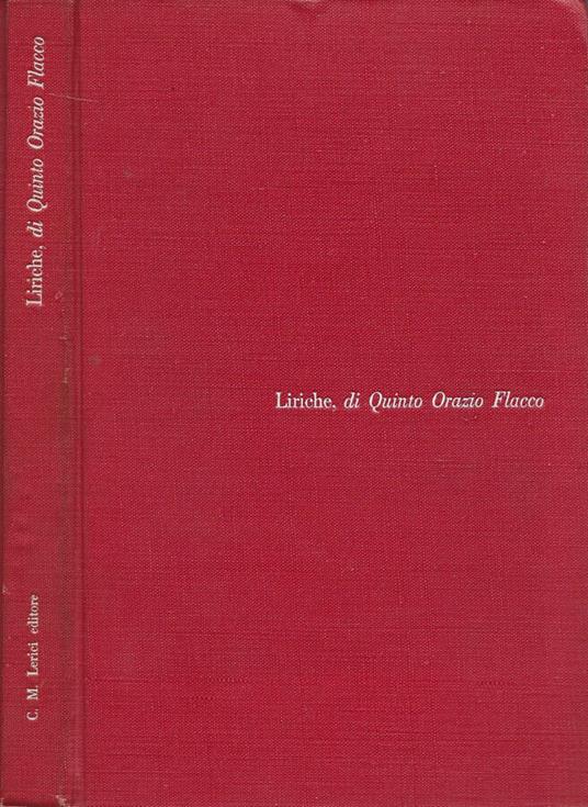 Liriche - Quinto Orazio Flacco - copertina