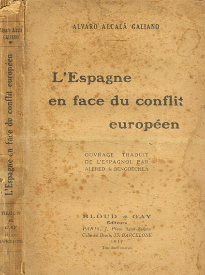 L' Espagne en face du conflit européen - copertina