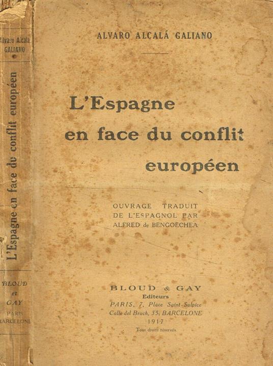 L' Espagne en face du conflit européen - copertina