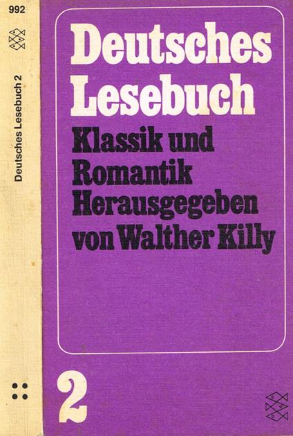 Deutsches Lesebuch 2. Klassik und romantik - copertina