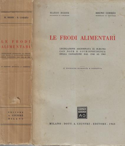 Le frodi alimentari - copertina