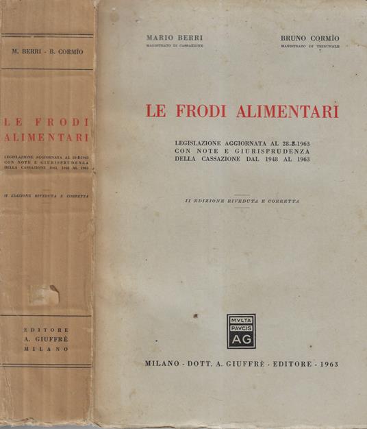 Le frodi alimentari - copertina