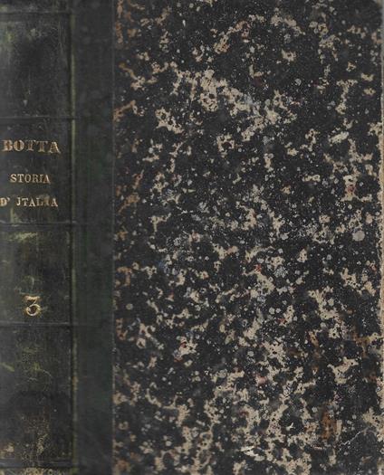Storia d'Italia - Carlo Botta - copertina