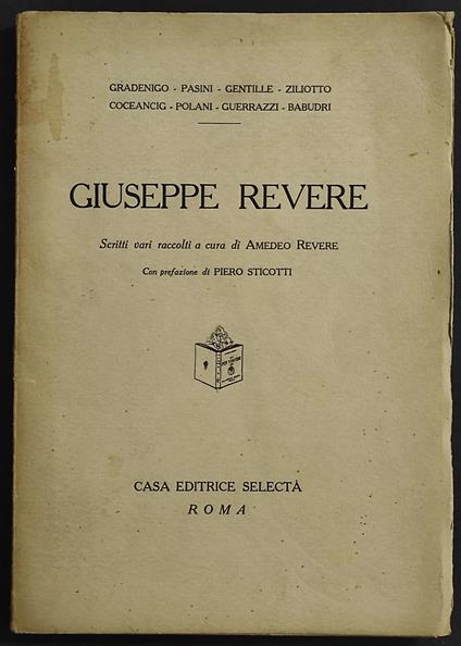 Giuseppe Revere - A. Revere - Ed. Selecta - copertina