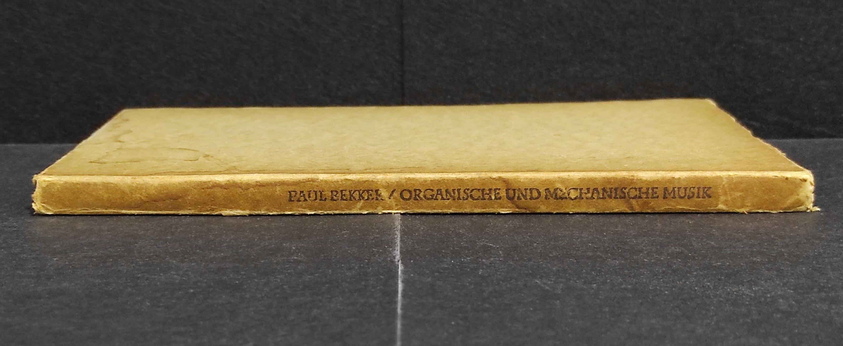 Organische und Mechanische Musik - P. Bekker - Ed. Stuttgart