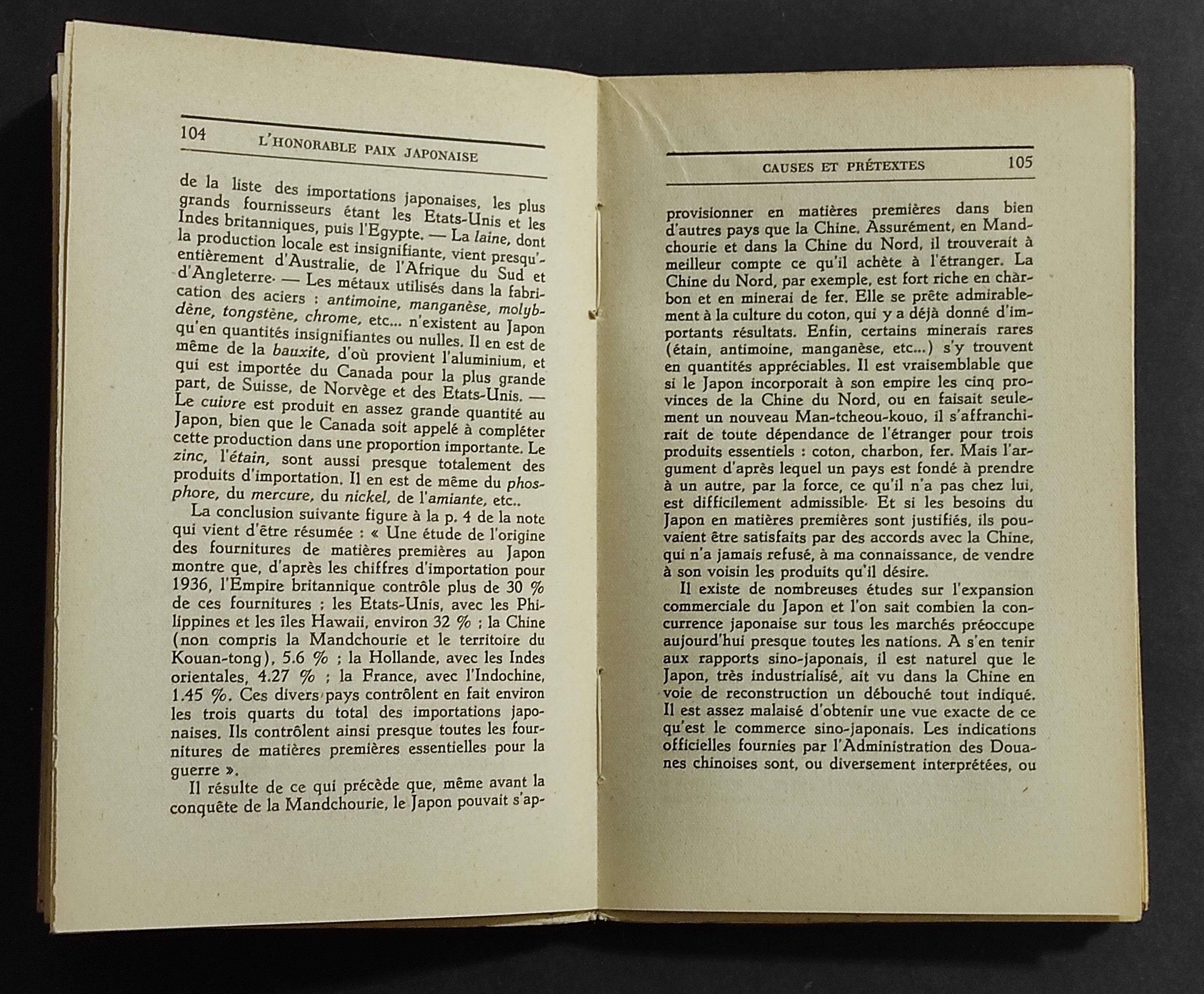 L' Honorable Paix Japonaise - J. Escarra - Ed. Grasset