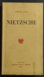 Nietzsche - L. Giusso - Ed. Bocca