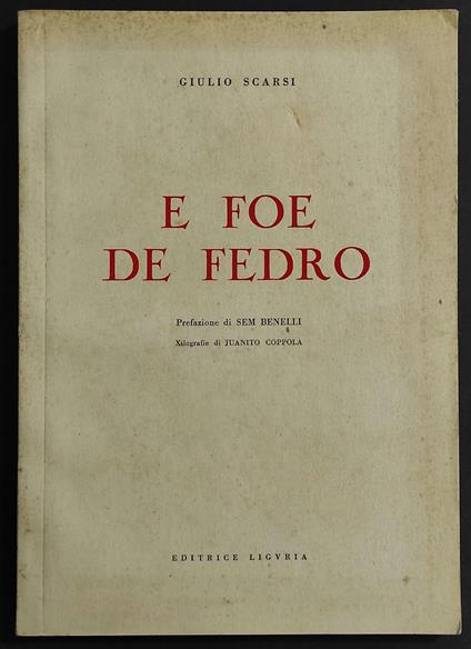E Foe de Fedro - G. Scarsi - J. Coppola - Ed. Liguria - copertina