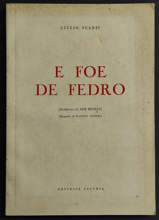 E Foe de Fedro - G. Scarsi - J. Coppola - Ed. Liguria - copertina