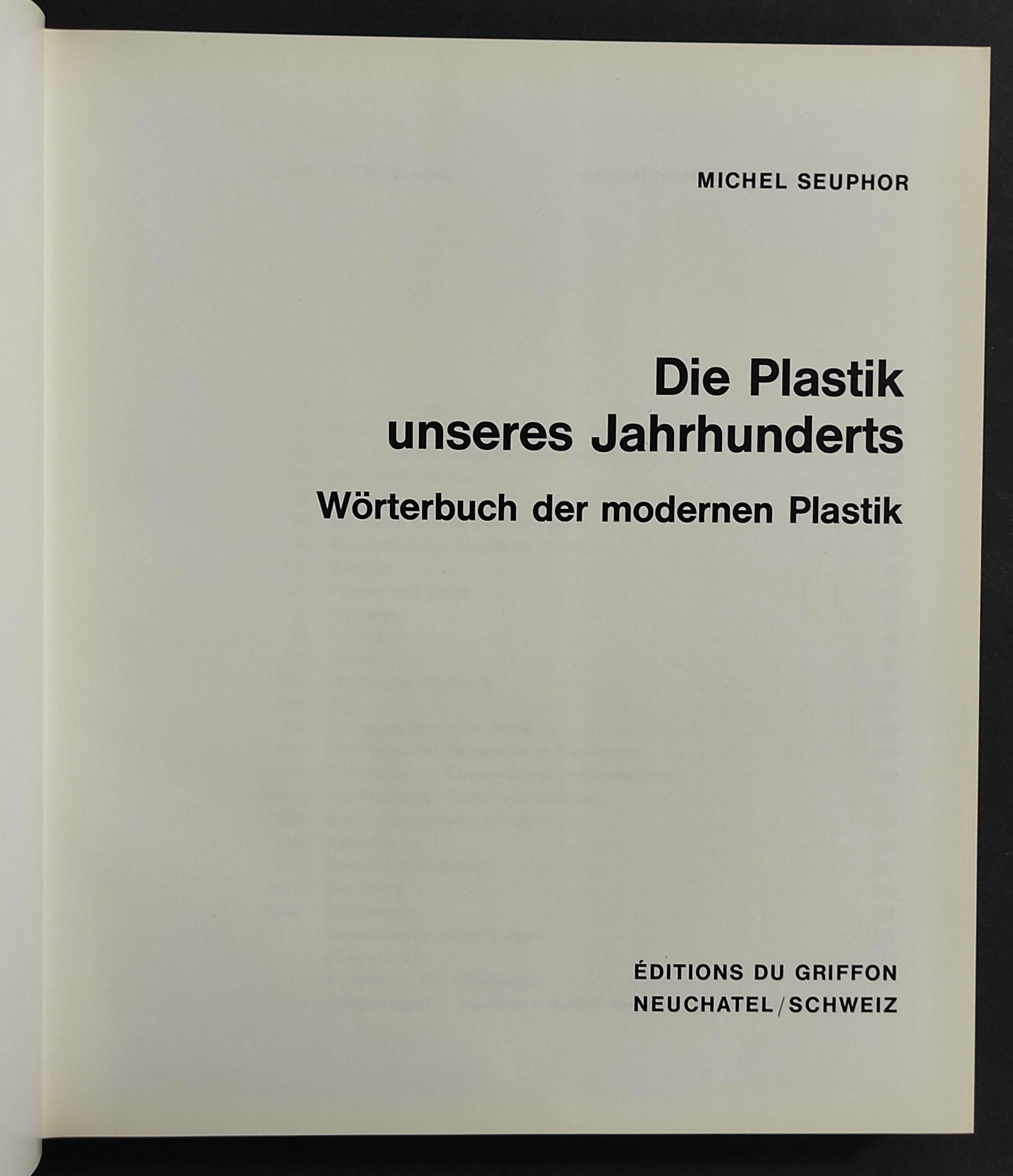 Die Plastik Unseres Jahrhunderts - M. Seuphor - Ed. Du Griffon