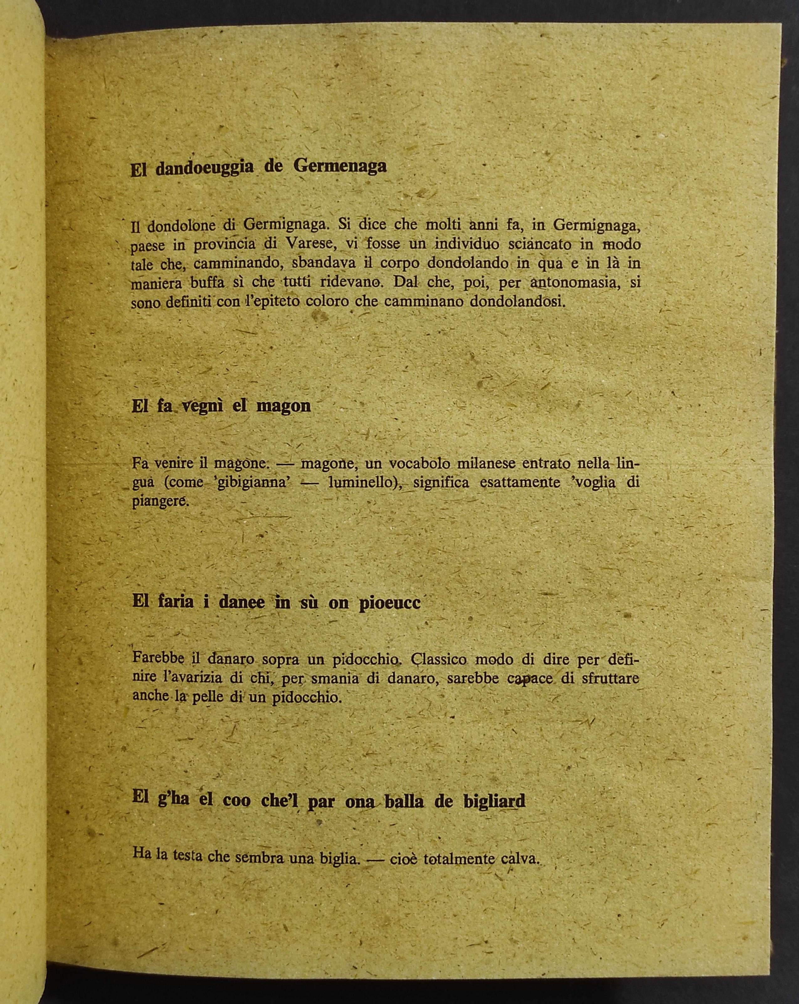 Vocabolari di Porcad e Alter Robb in Milanes - A. Meneghino - Ed. Virgilio