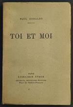 Toi et Moi - P. Geraldy - Ed. Lib. Stock