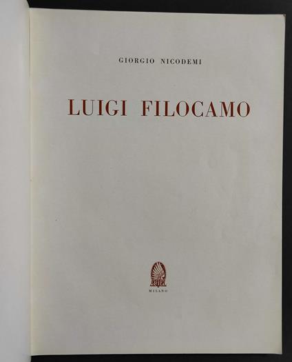 Luigi Filocamo - G. Nicodemi - Casa d'Arte Ariel - Giorgio Nicodemi - copertina