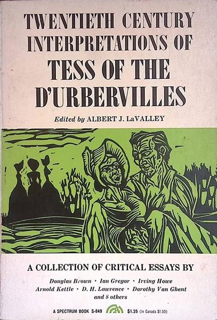 Twentieth Century Interpretations of Tess of the D'Urbervilles. A collection of Critical Essays - copertina