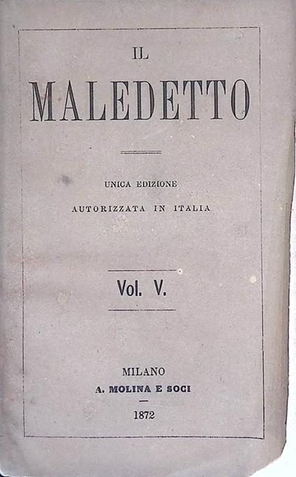 Il Maledetto Vol. V - copertina
