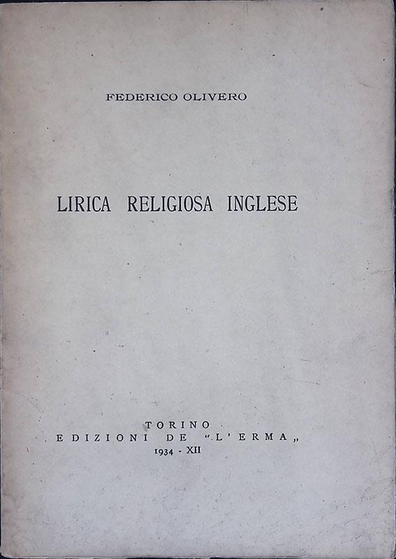 Lirica Religiosa Inglese