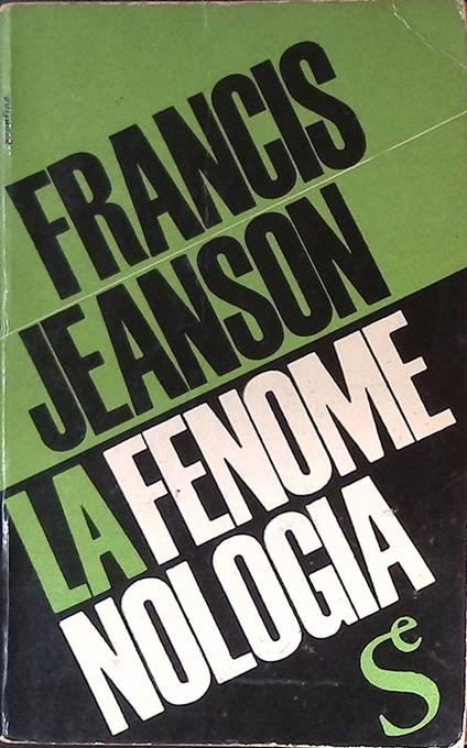 La fenomenologia - copertina