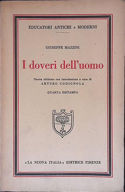 I doveri dell'uomo - Giuseppe Mazzini - copertina