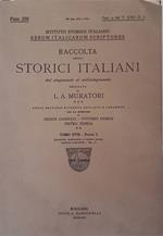 Rerum Italicarum Scriptores. Raccolta degli storici italiani dal Cinquecento al Millecinquecento. 1930, Tomo XVII, parte I, Fasc. 238
